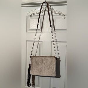 Brown Leather Crossbody Clutch Bag by Canoe